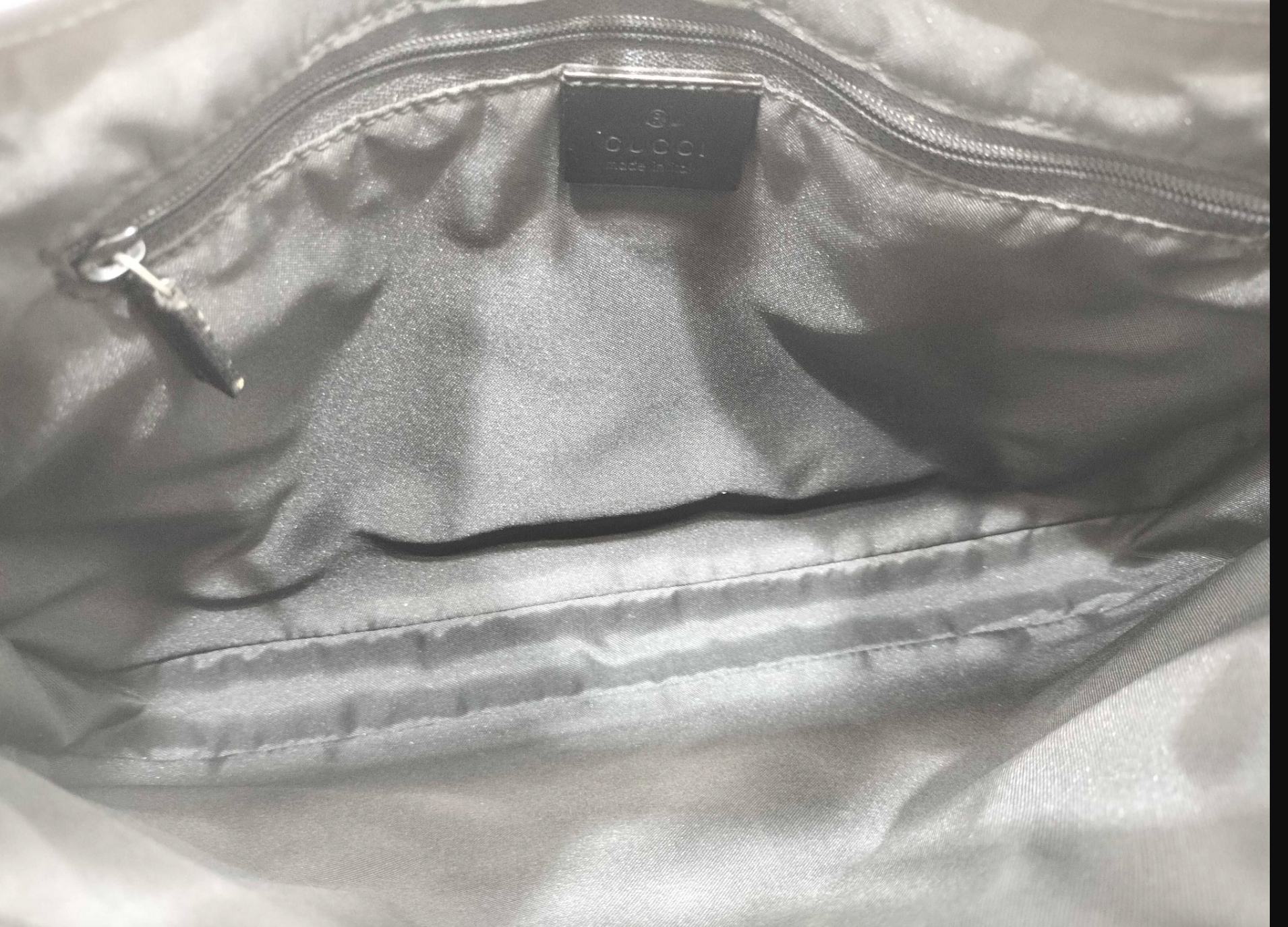 GUCCI JACKIE GG BLACK LEATHER CANVAS SHOULDER BAG - VERY GOOD CONDITION